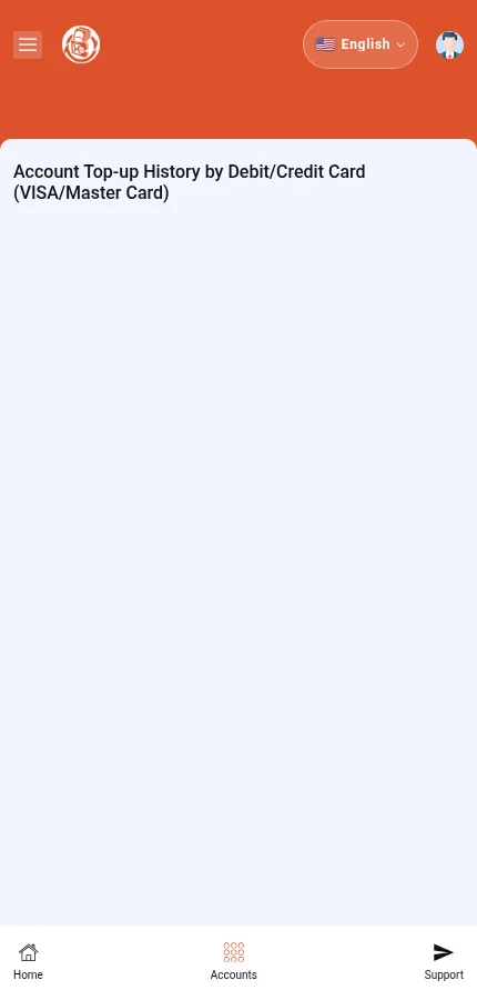 The demo account has no entries in this list.