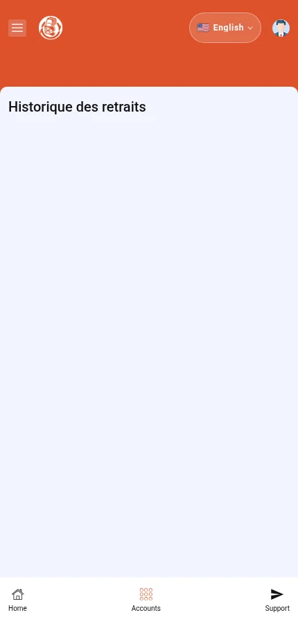 The demo account has no entries in this list.
