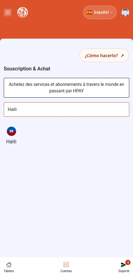 La búsqueda real está filtrada por Haiti. Toca la bandera para ver los operadores de ese país.