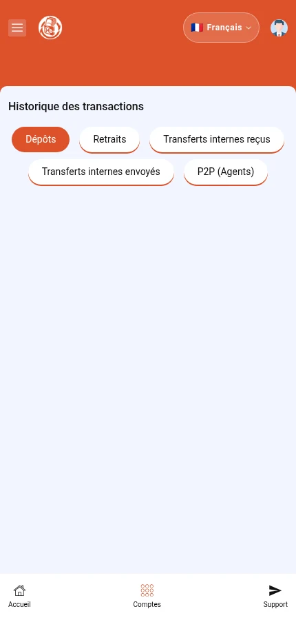 Onglet yo filtre istorik la. Pa gen operasyon ki parèt nan sa ki chwazi a.
